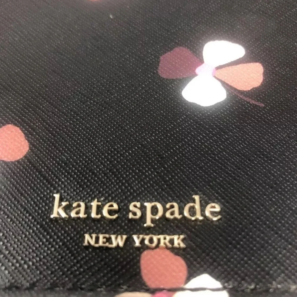 Kate Spade Black and Purple Crossbody Bag with Gold Chain‎